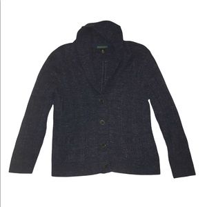 Lauren Jean Company Ralph Lauren Blue Button Up Cardigan Sweater